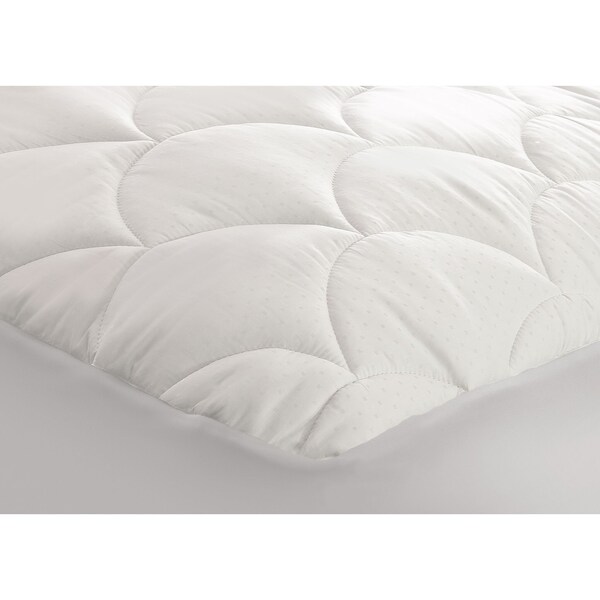 Royal Luxe Cotton Damask Dot Mattress Pad, White, Twin 709501 - main